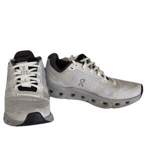 On Cloud Go Women White Gray Black Low Top Mesh Athletic Running Sneakers